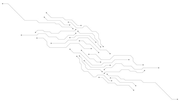 Circuit board digital abstract background. Motherboard technology texture design. AI semiconductor and computer processor on tech bg.