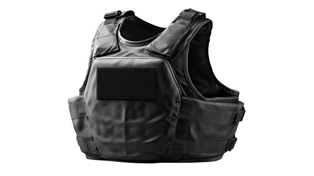 tractical protective vest withplate and durable fabric design displayed isolated on white background