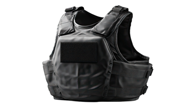 tractical protective vest withplate and durable fabric design displayed isolated on white background