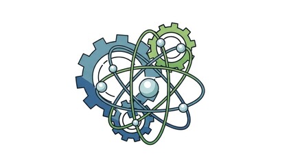 Innovative synergy combining atomic structure and mechanical gears for scientific advancements