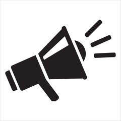 Megaphone Icon With Sound Waves Broadcast