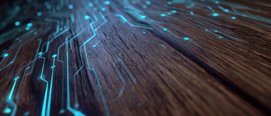 Abstract circuit board design with digital lines and futuristic technology