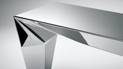 A modern table with a unique design.