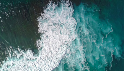 Aerial ocean wave water texture sea surface nature seascape