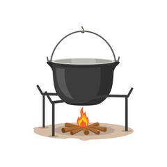 illustration of cooking pot