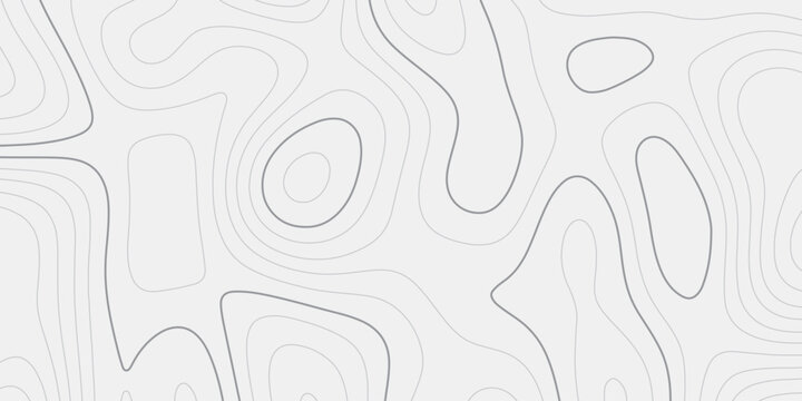 Abstract Elevation Landscape With Layered Contour Waves &ndash; Continuous Topographic Mapping Line Art Background Texture