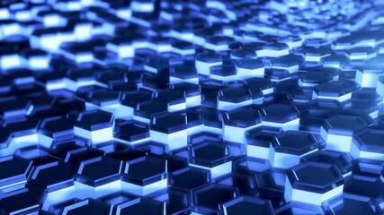 4k Abstract luxury black blue gradient background. Futuristic triangles golden isometric grid. Carbon with gold metallic stripes. - Powered by Adobe