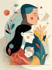 parenting abstract concept vector illustration set adoption of a child custody and guardianship foster care parent family conflict orphanage adoptive parents separation abstract metaphor no logos no 