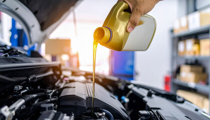 Engine oil change maintenance car service vehicle repair auto