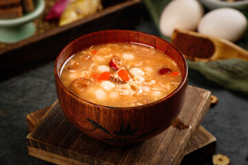 Chinese Sweet Soup with Tapioca Pearls and Red Dates