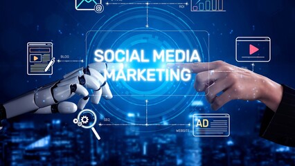 Social media marketing strategy with engagement metrics. Social marketing boosts media visibility....