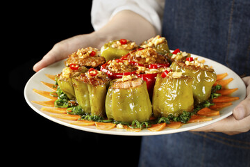 Chinese Stuffed Peppers with Pork - Delicious Traditional Dish