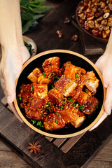 Crispy Chinese Pork Belly - Traditional Asian Cooking Dish