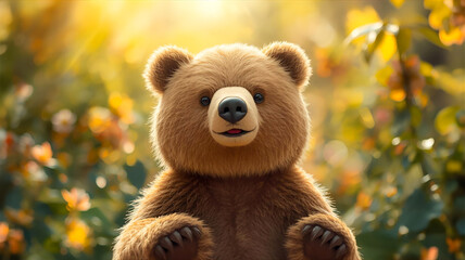 かわいいクマの明るいグラフィック