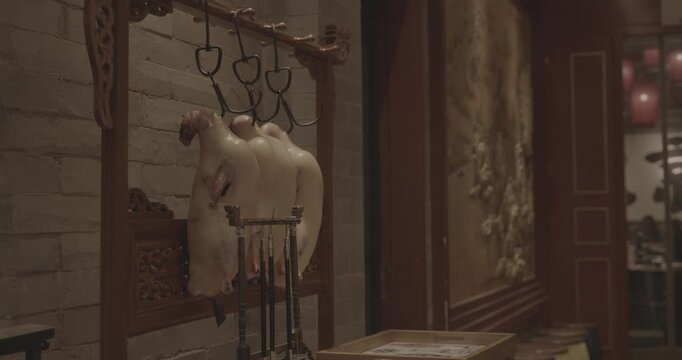 Ducks Hanging in a Stylish and Artistic Kitchen