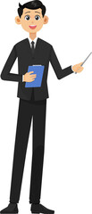 Vector Illustration of CEO Explaining