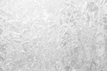 vertical snow frost frame border with empty copy space in center isolated on white or transparent png