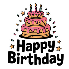 birthday cake with candles