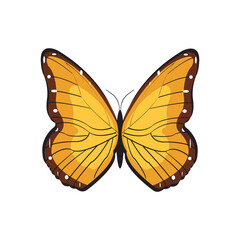 Realistic Yellow Butterfly Vector Illustration - Monarch Insect