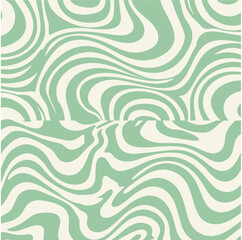 Minimalist Abstract square background with colorful waves. Trendy vector illustration in style retro 60s, 70s. Pastel colors vector illustration in light olive color isolated in white gray background.