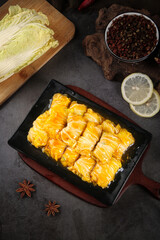 Chinese Stuffed Pork Rolls with Vegetables and Delicacies