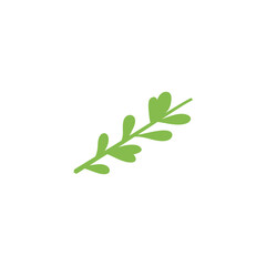 Branch with leaves. Nature plant leaf vector illustration