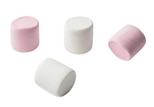 Marshmallow Isolated Group Soft Sweet Confectionery Treat Transparent Backdrop