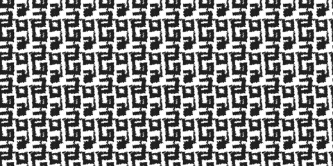 A seamless black and white abstract pattern with expressive texture and graphic rhythm. Modern minimalism for print, textiles, fashion, branding, packaging, interiors, and digital design.