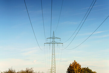 Engineering feat reaching for a bright blue sky on a sunny day
