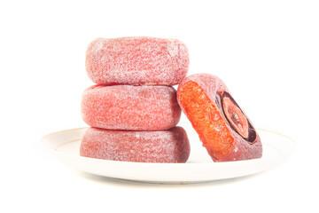 Gongcheng Persimmon Cakes - Round Pink Sugar-Coated Treats from Guangxi
