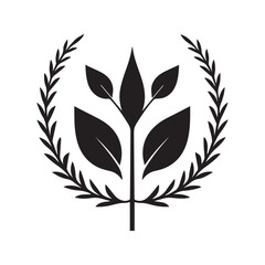 Bold Monochrome Pharmacy Logo with Clear Botanical Identity