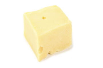 Fresh German Emmental Cheese Cube with Holes