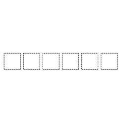 Structured dotted square chain frames content neatly in apps, print, or editorial layouts with minimalist geometry