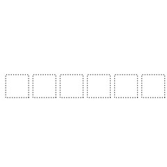 Structured dotted square chain frames content neatly in UI, print, or editorial designs with minimalist geometry