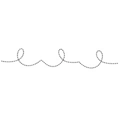 Elegant dotted swirl line adds sophistication to wedding cards, branding, or luxury product packaging with refined flair