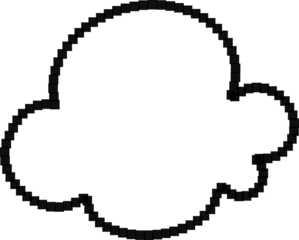 픽셀 아트 구름