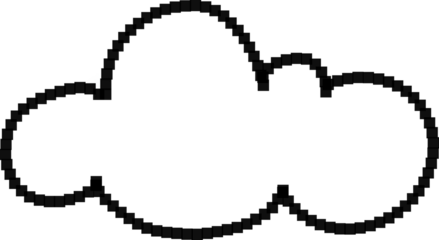 픽셀 아트 구름