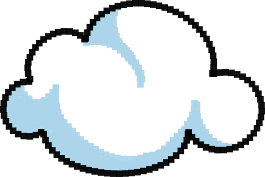 픽셀 아트 구름