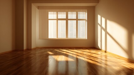 Obraz premium Clean minimal room interior warm tone base wall graceful brightness