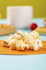 Delicious Popcorn Snack with Refreshing Drink - Indoor Food Photography