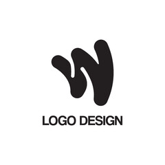 w logo design template