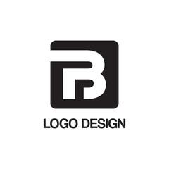 b logo design template