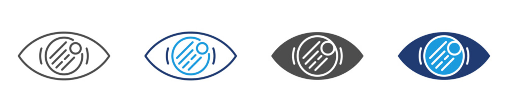 blurred vision icon sheet multiple style