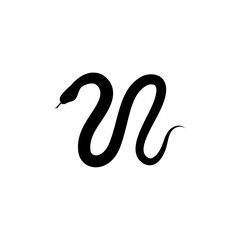 Snake silhouette vector icon