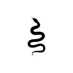 Fototapeta premium Snake silhouette vector icon