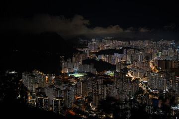 Obraz premium Hong Kong - Victoria Peak Night View.