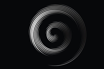 abstract dark metal radial spiral pattern. dark metal modern art