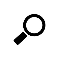 Black Magnifying Glass Search Icon- Find and Explore Symbol