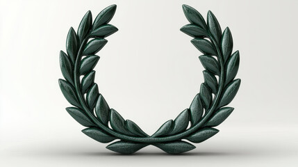 Elegant Metallic Laurel Wreath Symbolizing Victory and Achievement
