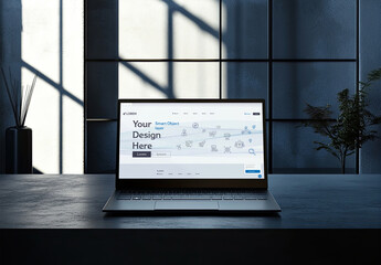 Mock up of a laptop device